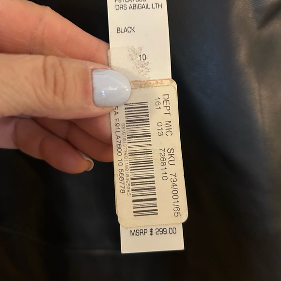 ANTONIO MELANI NWT Black Leather Dress - Picture 4 of 7